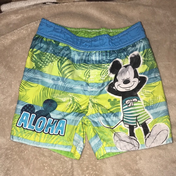 Disney 3T boys swim bottoms ALOHA ๐ - Picture 2 of 4